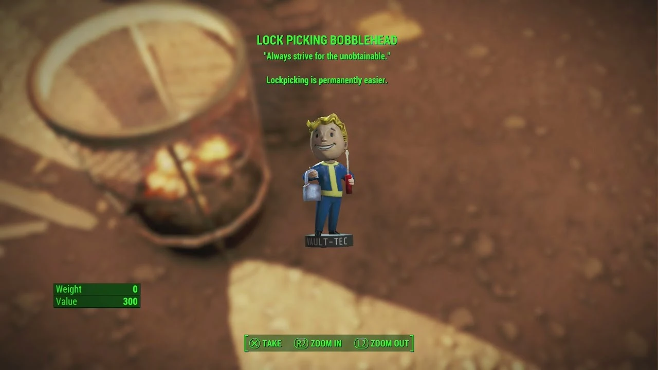 Пупс Vault-Tec «Взлом»: бобблхед Fallout 4 со шпилькой и замком в руках